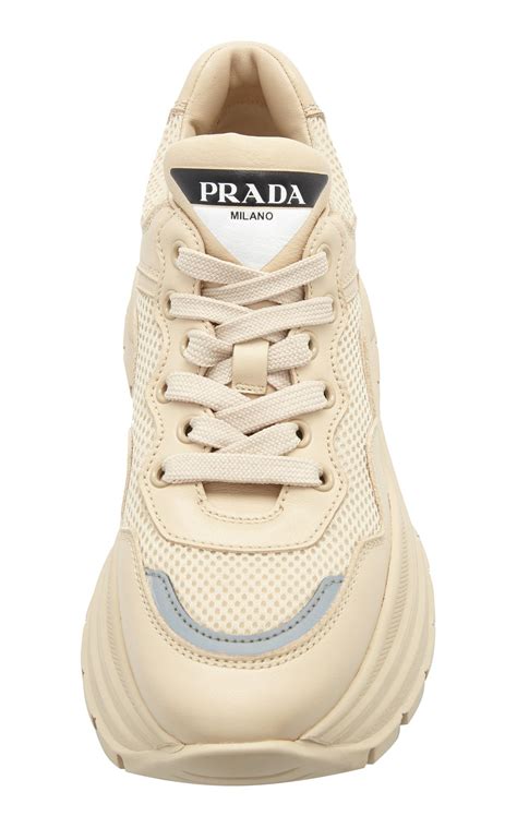 prada leather platform sneakers|Meer.